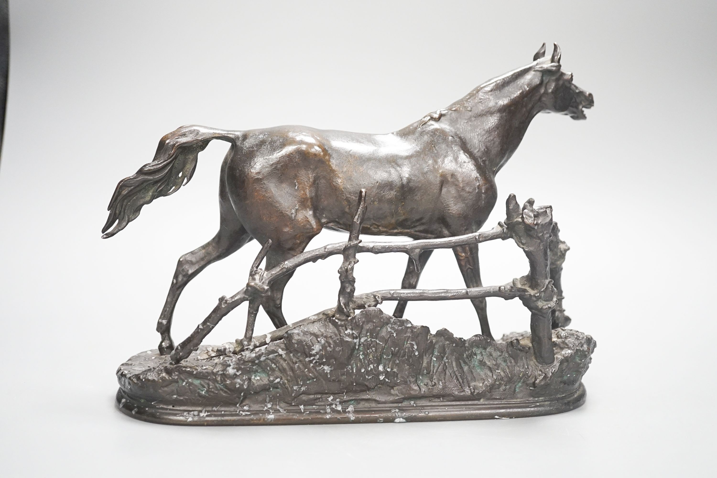 After Mene, bronze horse group 19cm